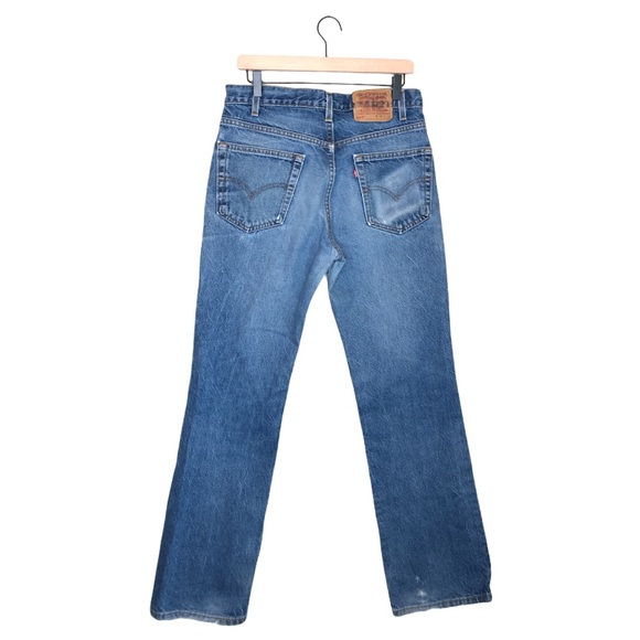 Vintage Levi's 517 Bootcut Made in USA Well Worn 34x33 - Picture 3 of 14